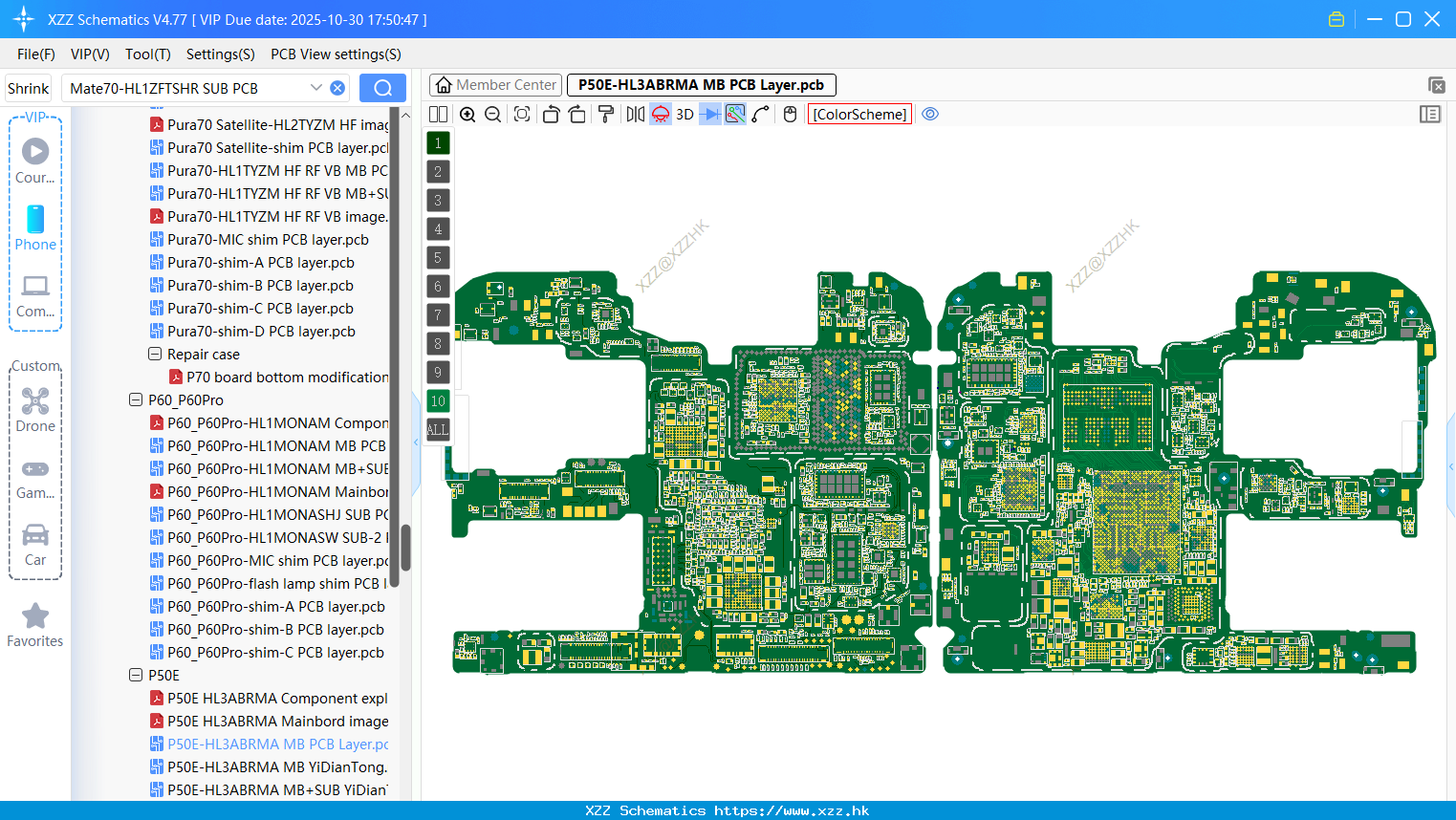 Huawei P50E-HL3ABRMA MB PCB Layer